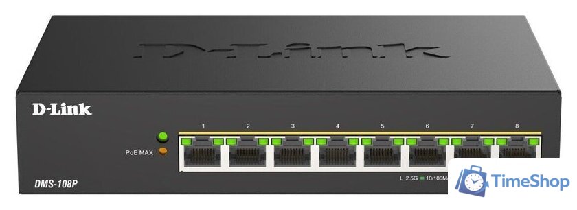 Неуправляемый коммутатор D-Link DMS-108P/A1A - Изображение №2 — Интернет-магазин Time-Shop