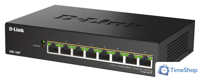 Неуправляемый коммутатор D-Link DMS-108P/A1A - Изображение №3 — Интернет-магазин Time-Shop