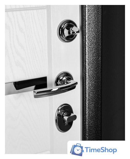 Металлическая дверь Guard Царга MG60 87х205 правая (черное серебро/белый ясень) - Изображение №4 — Интернет-магазин Time-Shop