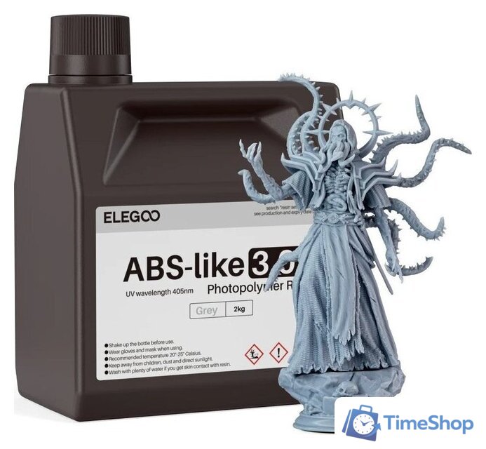 Фотополимер Elegoo ABSlike V3.0+ 2кг (серый) - Изображение №1 — Интернет-магазин Time-Shop