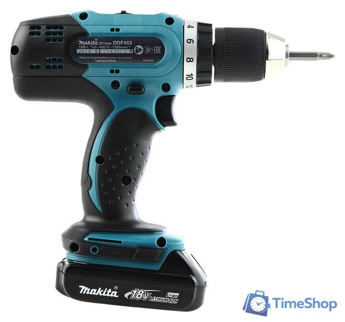 Дрель-шуруповерт Makita DDF453SYE (с 2-мя АКБ, кейс) - Изображение №4 — Интернет-магазин Time-Shop