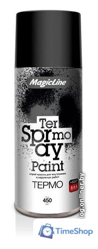 Автомобильная краска MagicLine термостойкая черная RAL 9004 265 г - Изображение №1 — Интернет-магазин Time-Shop