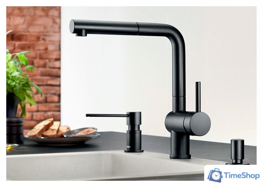 Смеситель Blanco Linus-S (черный матовый) - Изображение №2 — Интернет-магазин Time-Shop
