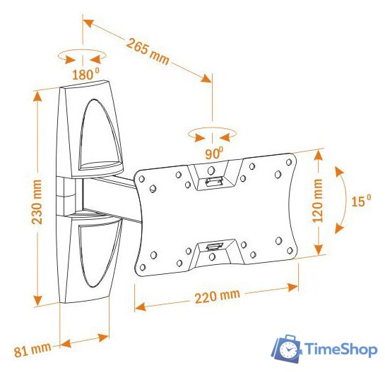 Кронштейн для телевизора Holder LCDS-5063 - Изображение №2 — Интернет-магазин Time-Shop
