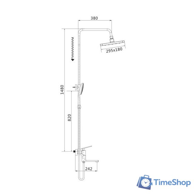 Душевая система  Shevanik S8036F - Изображение №27 — Интернет-магазин Time-Shop