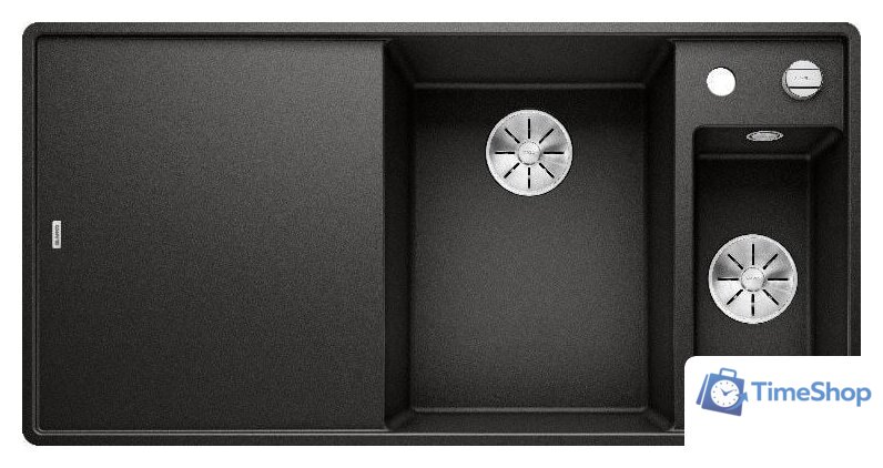 Кухонная мойка Blanco Axia III 6 S-F (разделочная доска из ясеня, черный) 525855 - Изображение №1 — Интернет-магазин Time-Shop