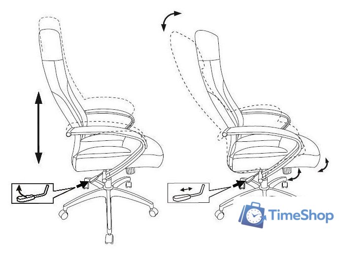 Офисное кресло Бюрократ CH-608 Fabric (темно-серый Alfa 44) - Изображение №7 — Интернет-магазин Time-Shop