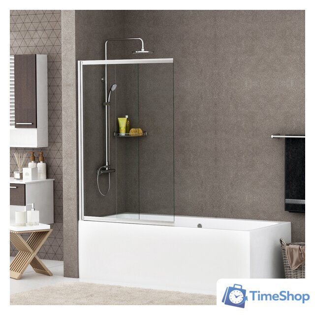 Стеклянная шторка для ванны Wasserkraft Main 41S02-100 WasserSchutz - Изображение №2 — Интернет-магазин Time-Shop