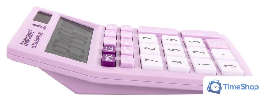 Бухгалтерский калькулятор BRAUBERG Ultra Pastel-08-PR 250516 (сиреневый) - Изображение №2 — Интернет-магазин Time-Shop