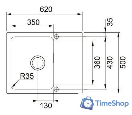 Кухонная мойка Franke Orion OID 611-62 114.0476.310 (каменный серый) - Изображение №2 — Интернет-магазин Time-Shop