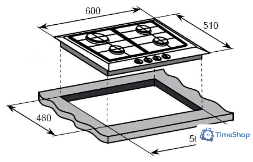 Варочная панель Weissgauff HG 640 BFh - Изображение №8 — Интернет-магазин Time-Shop