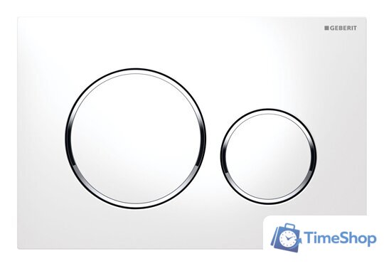 Панель смыва Geberit Sigma 20 115.882.KJ.1 (белый/глянцевый хром) - Изображение №1 — Интернет-магазин Time-Shop