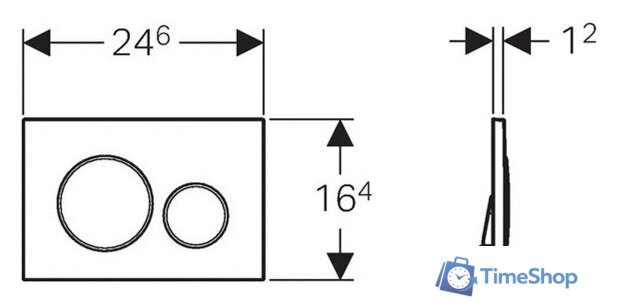 Панель смыва Geberit Sigma 20 115.882.KJ.1 (белый/глянцевый хром) - Изображение №2 — Интернет-магазин Time-Shop