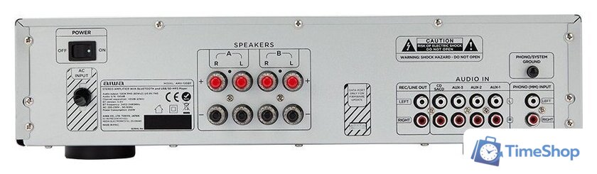 Интегральный усилитель Aiwa AMU-120BT (серебристый) - Изображение №6 — Интернет-магазин Time-Shop