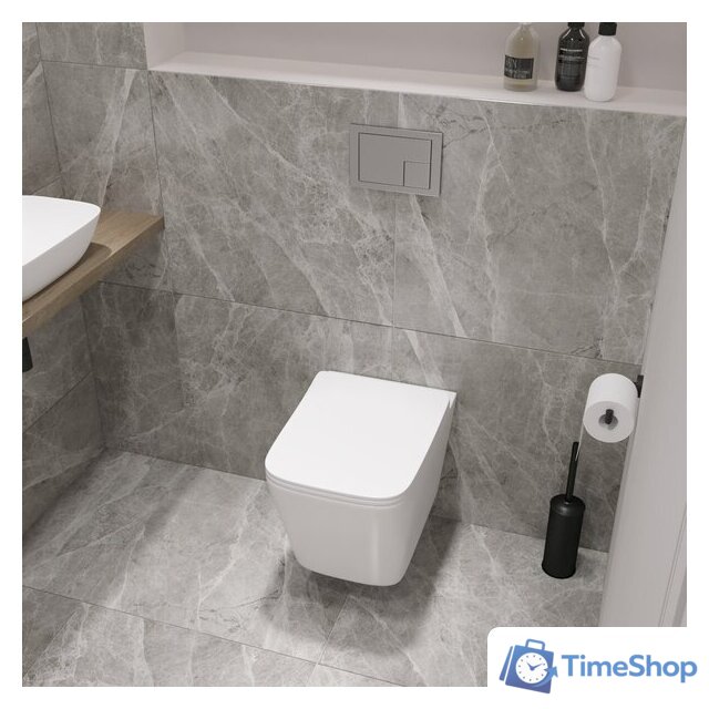 Унитаз подвесной Lauter Square 214903 с кнопкой 219702E (круглая, белый) - Изображение №13 — Интернет-магазин Time-Shop