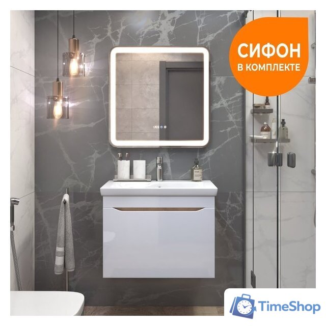  Vigo Тумба под умывальник Grani 700-0-1 Como навесная (дуб золотой) - Изображение №7 — Интернет-магазин Time-Shop