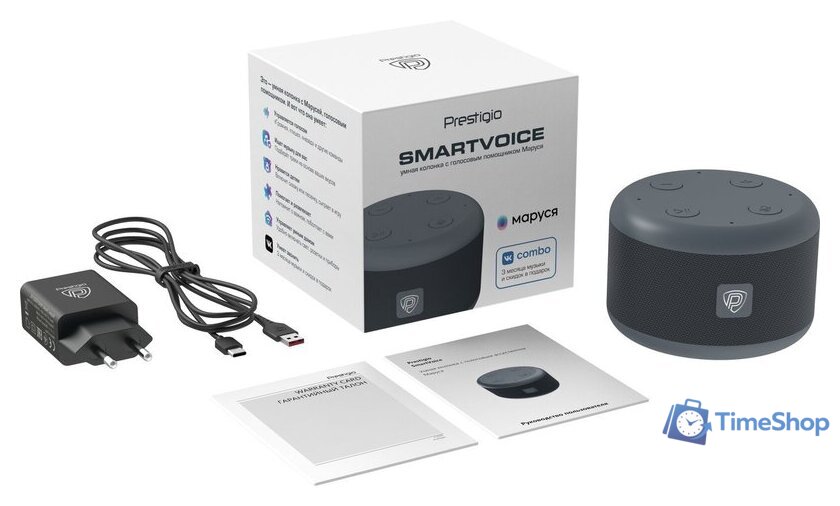 Умная колонка Prestigio SmartVoice (темно-серый) - Изображение №12 — Интернет-магазин Time-Shop