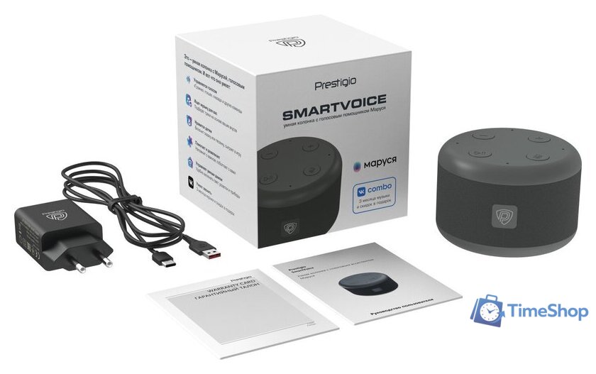 Умная колонка Prestigio SmartVoice (темно-серый) - Изображение №10 — Интернет-магазин Time-Shop