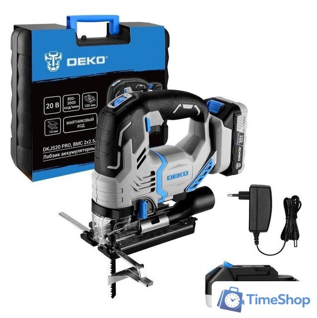 Электролобзик Deko DKJS20 PRO 083-1125 (с 2-мя АКБ, кейс) - Изображение №1 — Интернет-магазин Time-Shop