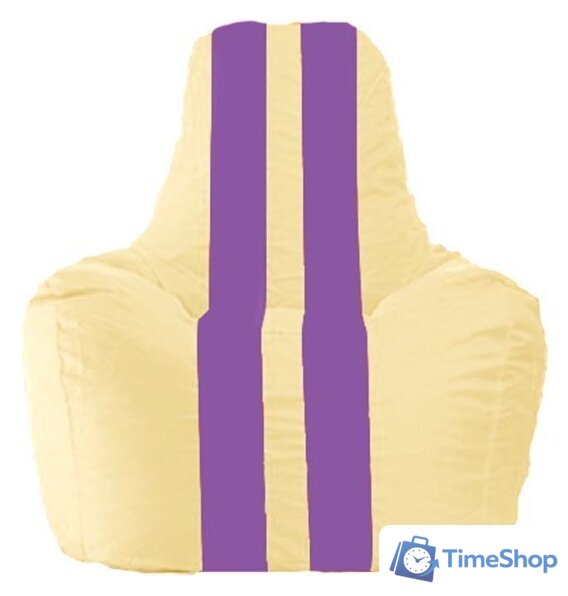 Кресло-мешок Flagman Спортинг С1.1-138 (светло-бежевый/сиреневый) - Изображение №1 — Интернет-магазин Time-Shop