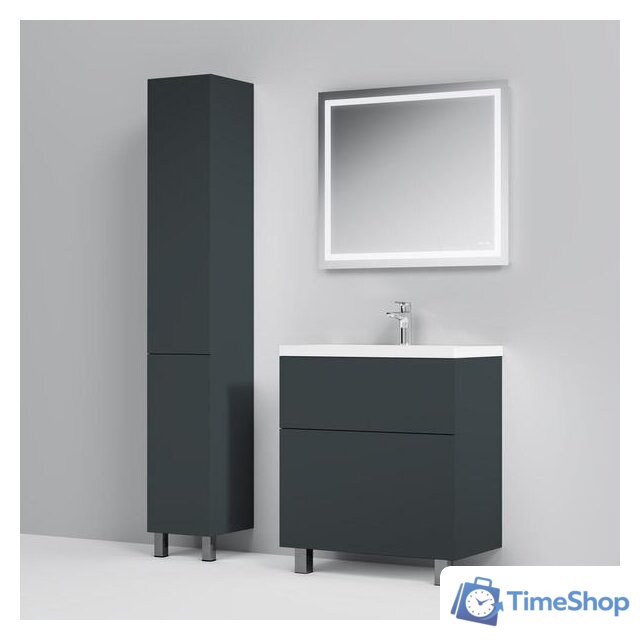  AM.PM Тумба под умывальник Gem 75 M90FSX07522GM32 (2 ящика, графит) - Изображение №9 — Интернет-магазин Time-Shop