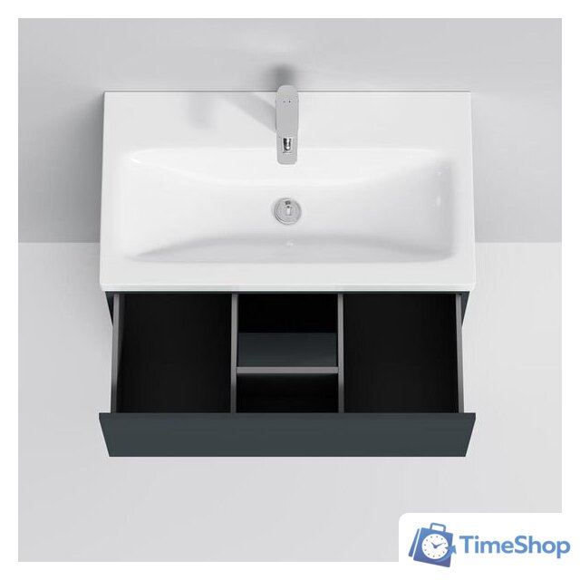  AM.PM Тумба под умывальник Gem 75 M90FSX07522GM32 (2 ящика, графит) - Изображение №3 — Интернет-магазин Time-Shop