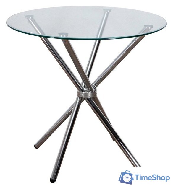 Кухонный стол AksHome Selia 800x760x8мм (стекло/хром) - Изображение №1 — Интернет-магазин Time-Shop