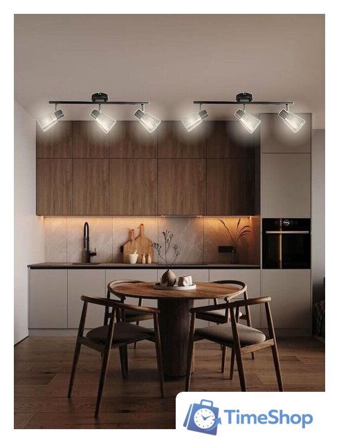 Припотолочная люстра Aitin Pro НПБ 02-3x40-102 1434/3 (черный/хром) - Изображение №6 — Интернет-магазин Time-Shop