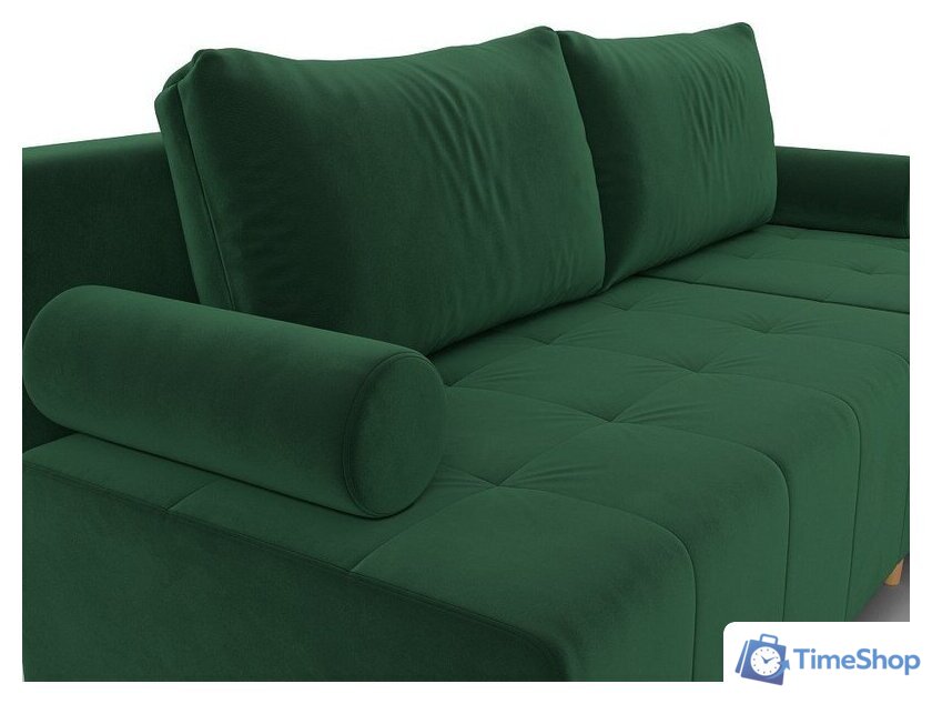 Угловой диван Лига диванов Лига-102 универсальный 134791 (велюр Seven 626 зеленый) - Изображение №9 — Интернет-магазин Time-Shop