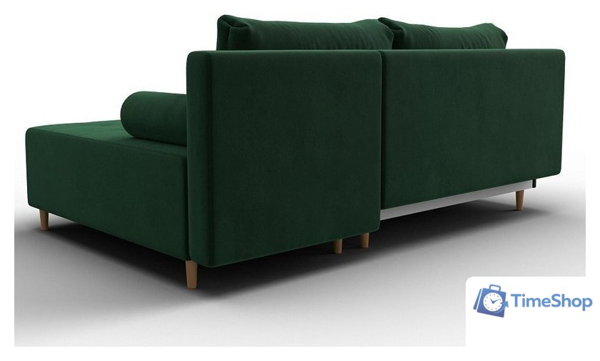 Угловой диван Лига диванов Лига-102 универсальный 134791 (велюр Seven 626 зеленый) - Изображение №6 — Интернет-магазин Time-Shop