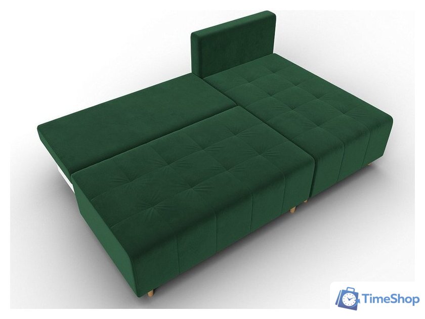 Угловой диван Лига диванов Лига-102 универсальный 134791 (велюр Seven 626 зеленый) - Изображение №7 — Интернет-магазин Time-Shop