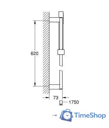 Душевой гарнитур  Grohe Euphoria Cube+ Stick [27891000] - Изображение №2 — Интернет-магазин Time-Shop