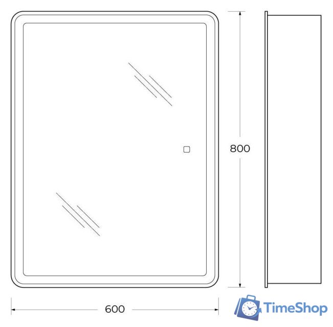  BelBagno Шкаф с зеркалом SPC-MAR-600/800-1A-LED-TCH - Изображение №13 — Интернет-магазин Time-Shop