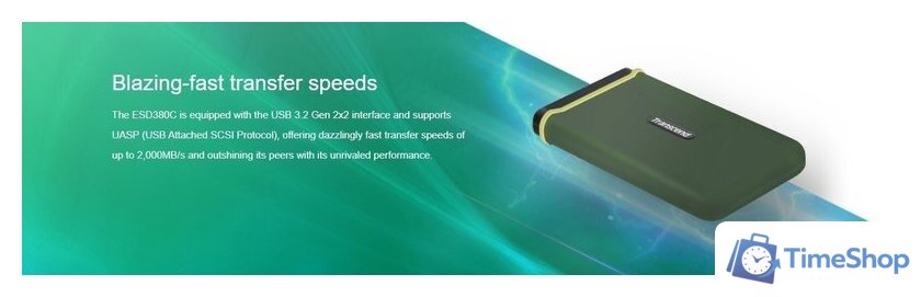 Внешний накопитель Transcend ESD380C 1TB TS1TESD380C - Изображение №2 — Интернет-магазин Time-Shop