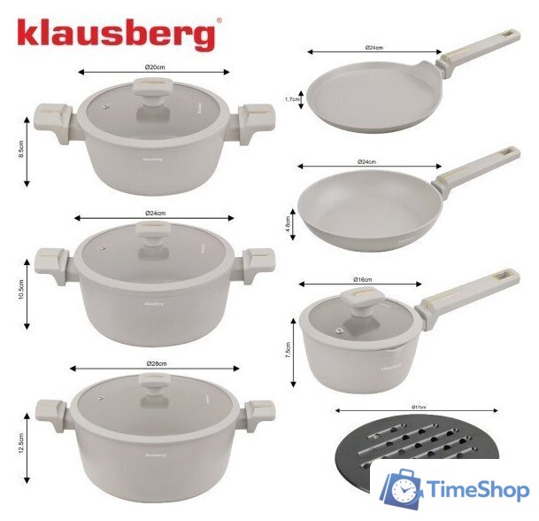 Набор кастрюль Klausberg KB-7967 - Изображение №4 — Интернет-магазин Time-Shop