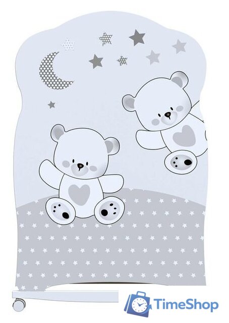 Классическая детская кроватка VDK Funny Bears колесо-качалка (белый) - Изображение №2 — Интернет-магазин Time-Shop