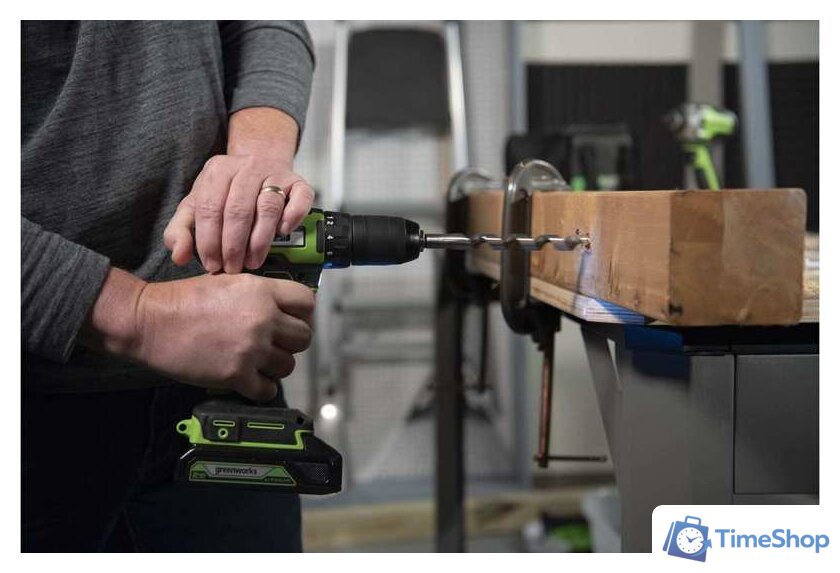 Ударная дрель-шуруповерт Greenworks GD24DD60 3704107 (без АКБ) - Изображение №2 — Интернет-магазин Time-Shop