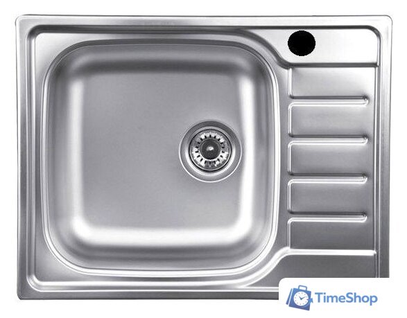 Кухонная мойка КромРус N-280 RUS чаша слева (без сифона) - Изображение №1 — Интернет-магазин Time-Shop