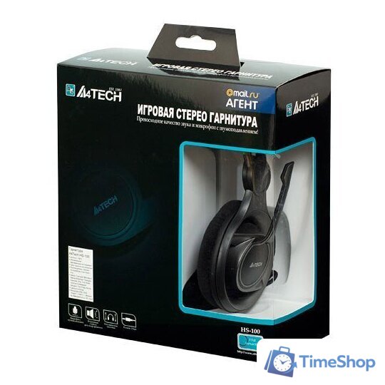 Наушники A4Tech HS-100 - Изображение №2 — Интернет-магазин Time-Shop