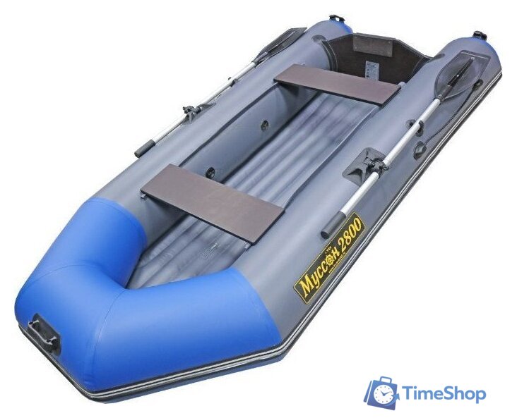 Моторно-гребная лодка Муссон 2800 НД (серый/синий) - Изображение №3 — Интернет-магазин Time-Shop