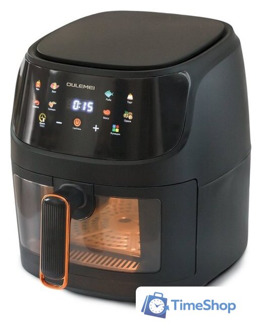 Аэрогриль (аэрофритюрница) Oulemei OLM-KZF002 (черный) - Изображение №3 — Интернет-магазин Time-Shop