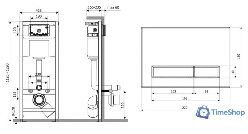 Инсталляция для унитаза Lavinia Boho Relfix 4 в 1 77010015 - Изображение №2 — Интернет-магазин Time-Shop