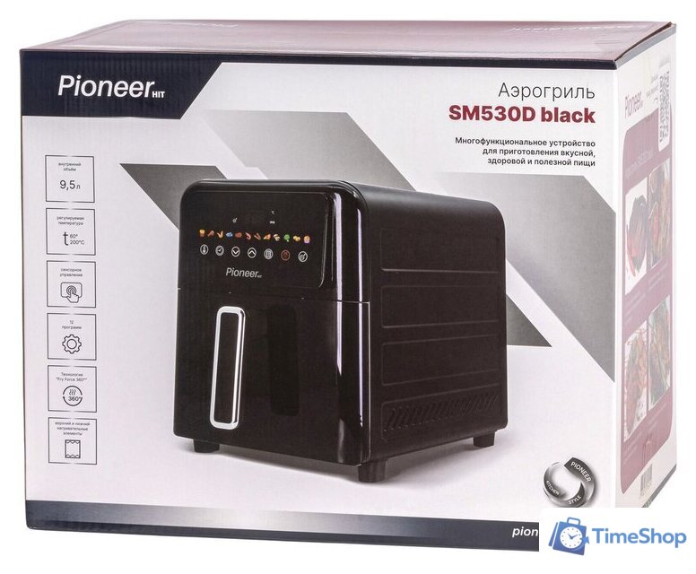 Аэрогриль (аэрофритюрница) Pioneer SM530D (черный) - Изображение №2 — Интернет-магазин Time-Shop