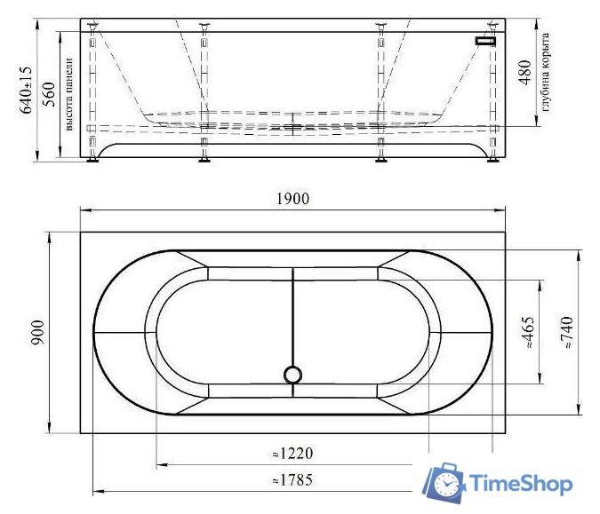 Ванна Radomir Вальс 190x90 1-01-0-0-1-194 - Изображение №7 — Интернет-магазин Time-Shop