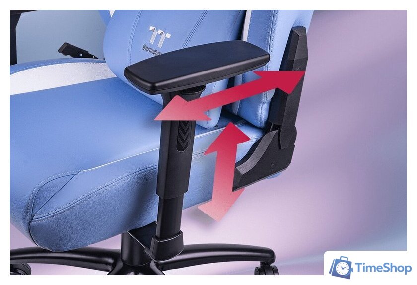 Игровое (геймерское) кресло Thermaltake V Comfort (синий/белый) - Изображение №9 — Интернет-магазин Time-Shop