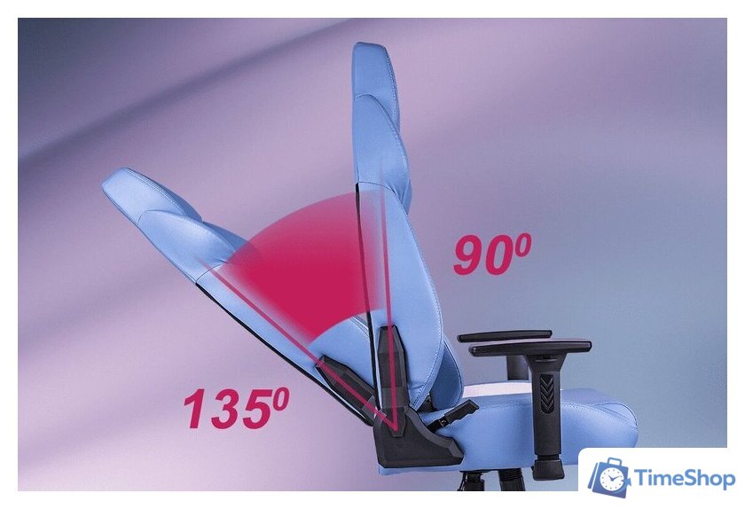 Игровое (геймерское) кресло Thermaltake V Comfort (синий/белый) - Изображение №8 — Интернет-магазин Time-Shop