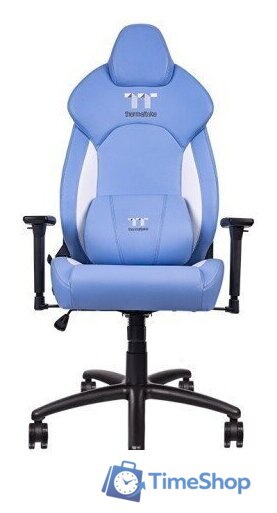 Игровое (геймерское) кресло Thermaltake V Comfort (синий/белый) - Изображение №1 — Интернет-магазин Time-Shop