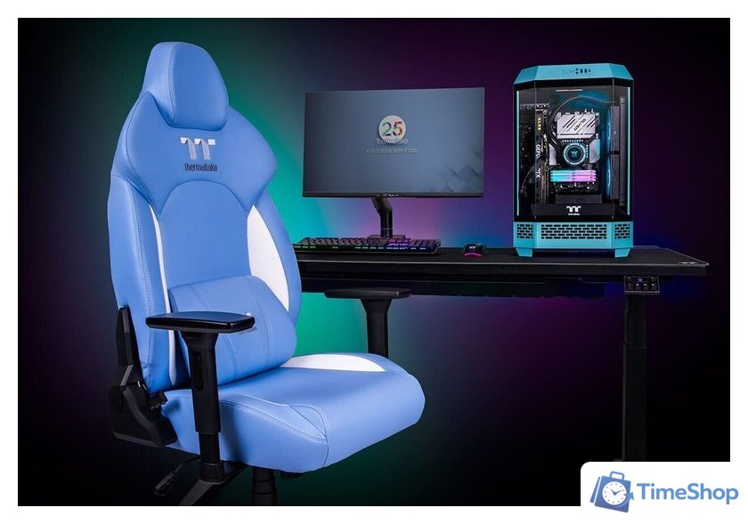 Игровое (геймерское) кресло Thermaltake V Comfort (синий/белый) - Изображение №16 — Интернет-магазин Time-Shop