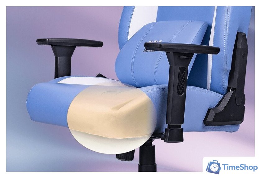Игровое (геймерское) кресло Thermaltake V Comfort (синий/белый) - Изображение №18 — Интернет-магазин Time-Shop