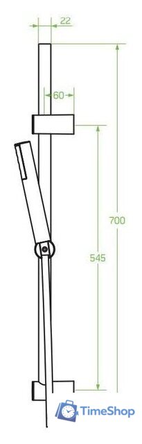 Душевой гарнитур  Laveo Pretto NLP 01A2 - Изображение №3 — Интернет-магазин Time-Shop